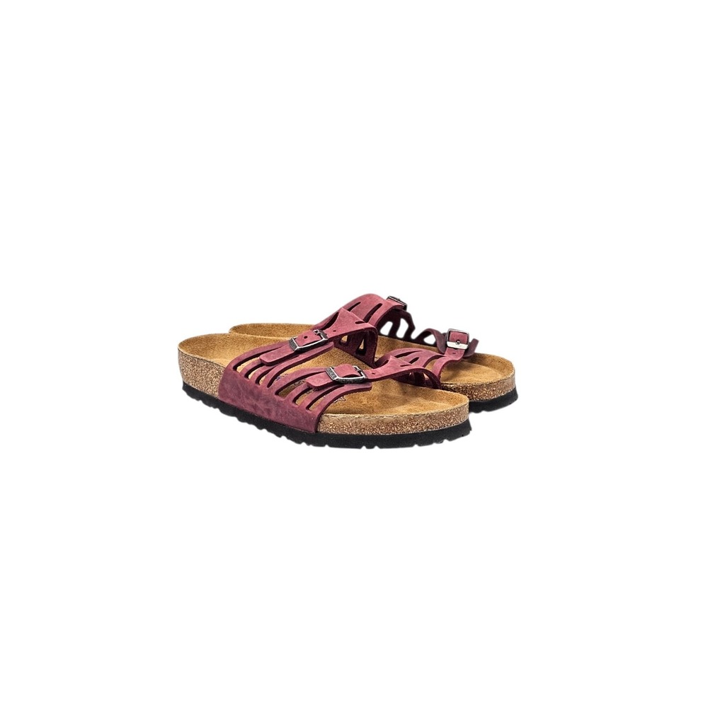Birkenstock Women's Size 37/ 6 US NWOB Granada Magenta Leather Strappy Sandals